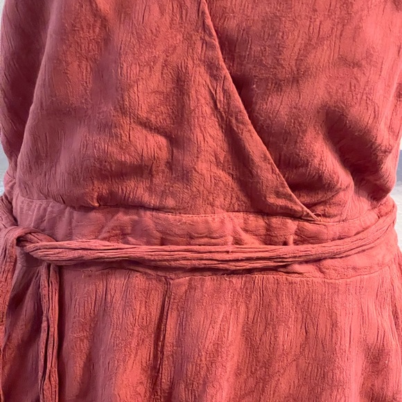 FREE PEOPLE 12 jumpsuit short rayon viscose sleeveless Cross On Back - Picture 5 of 12